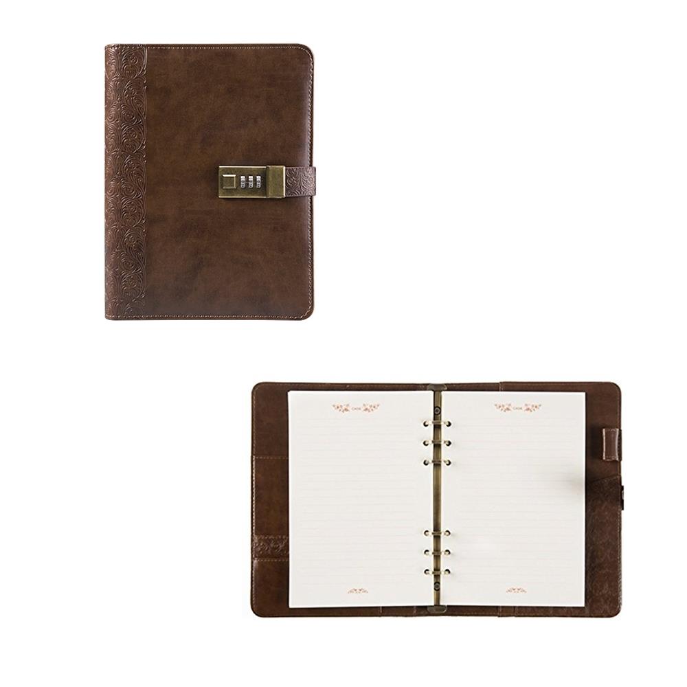 Кожен дневник със заключване-5 Leather Diary With Lock-5