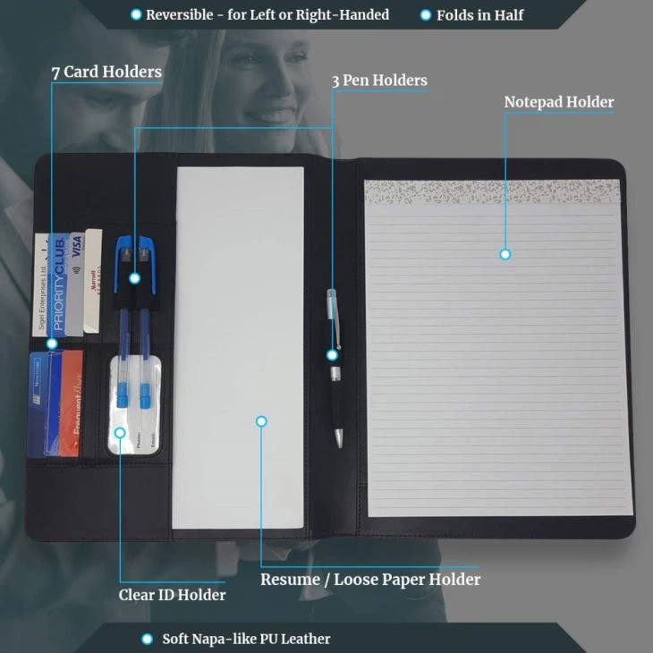 Faux Leather Organizer Binder