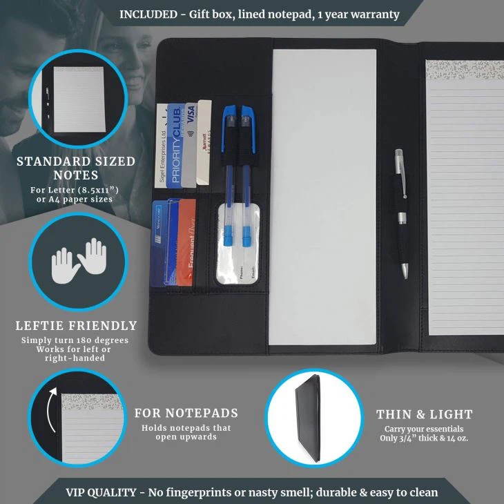 Faux Leather Organizer Binder