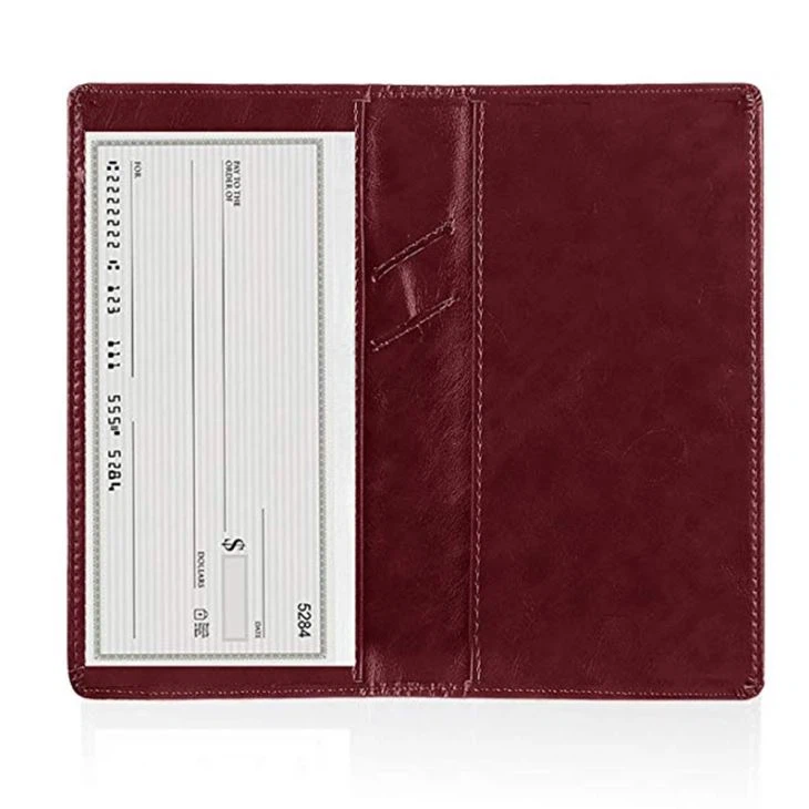 Leather Checkbook Cover Holder