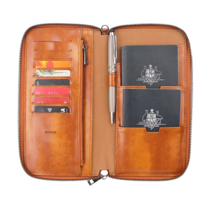 Leather Passport Holder For 2 Passports