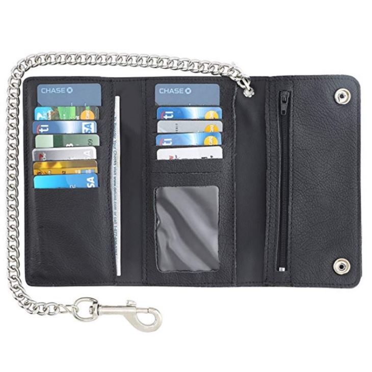 Leather Wallet And Chain